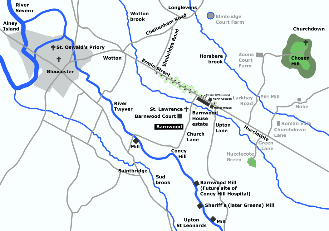 Map of ancient Barnwood