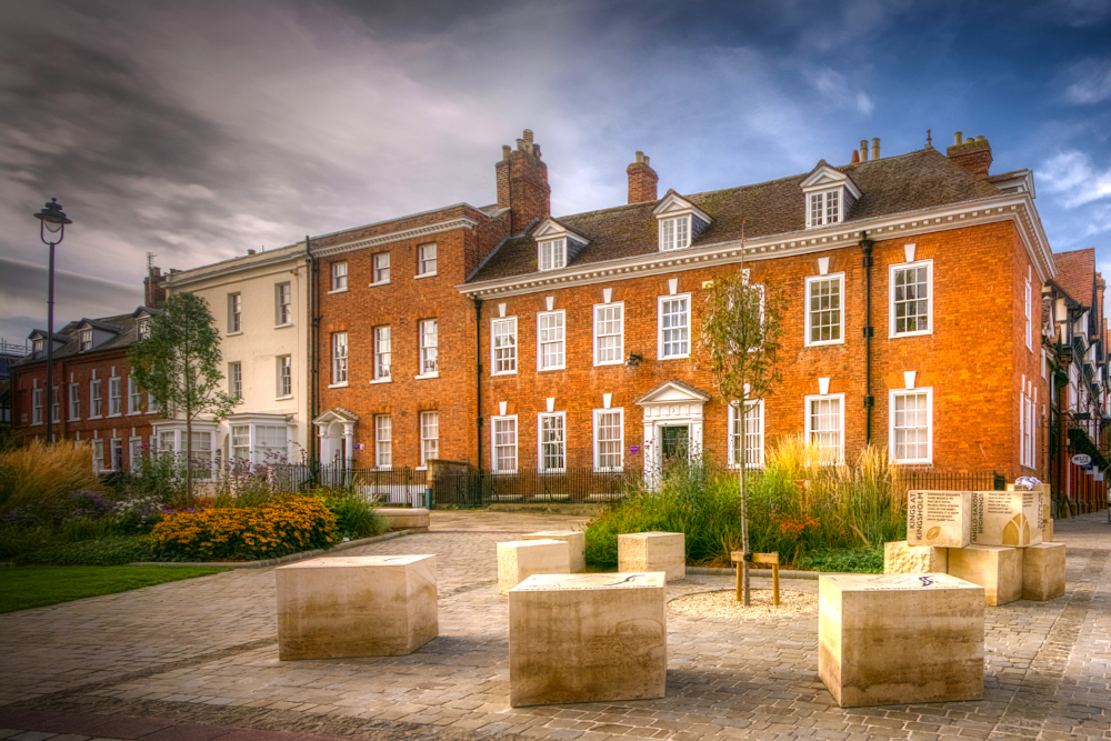 College Green south side with, from right to left, Nos. 1 to 4.