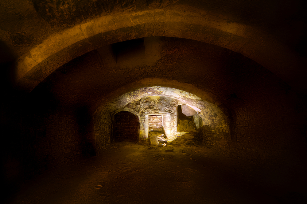 13th-century undercoft beneath 76 Westgate Street (With thanks to Mark Blake Hair for allowing access)