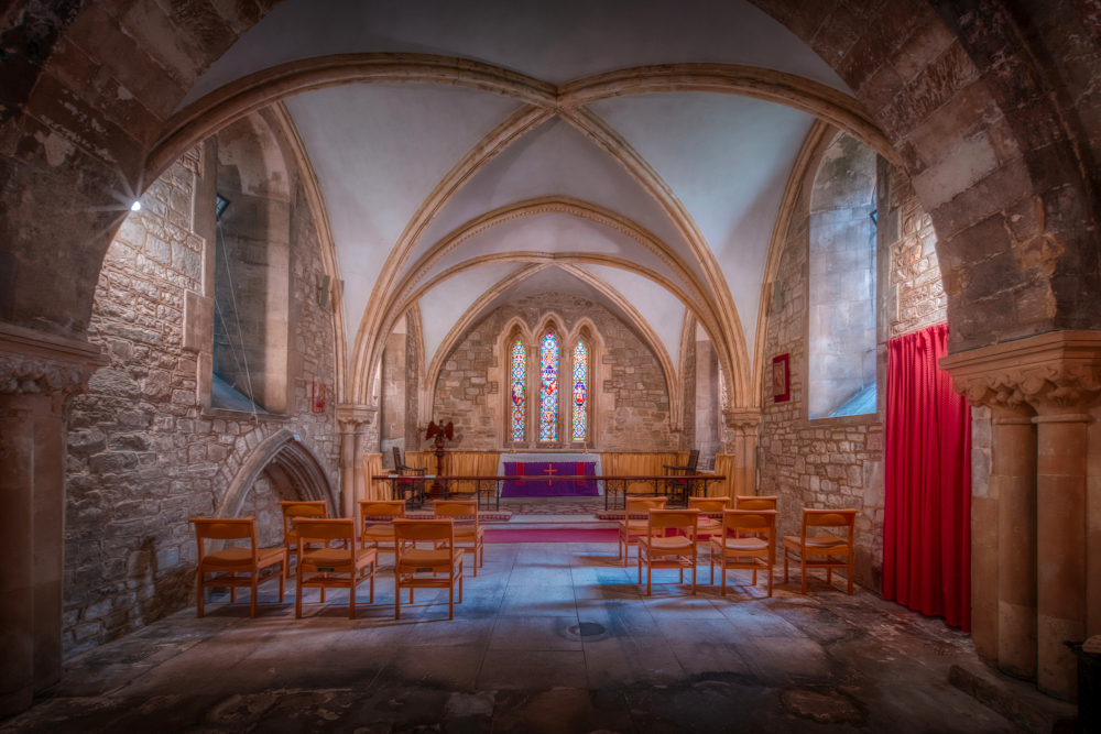 The medieval chancel at St. Mary de Lode, possibly the oldest parish church in Gloucester